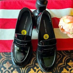 Sincerely Jules Dylan Black Women’s Lug Sole  Penny Loafer Size 9M NWT